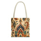 Indian Vintage Paisley Floral Full Art Tote Bag