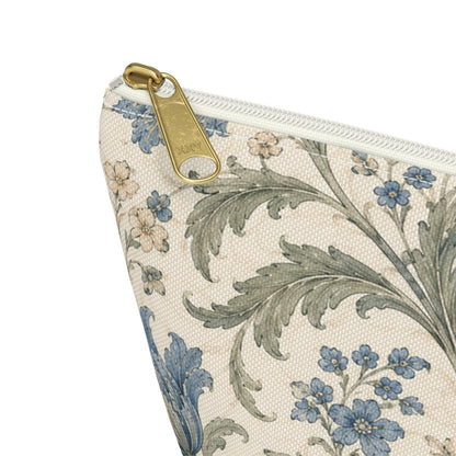 William Morris Floral Blue Makeup Accessory Pouch