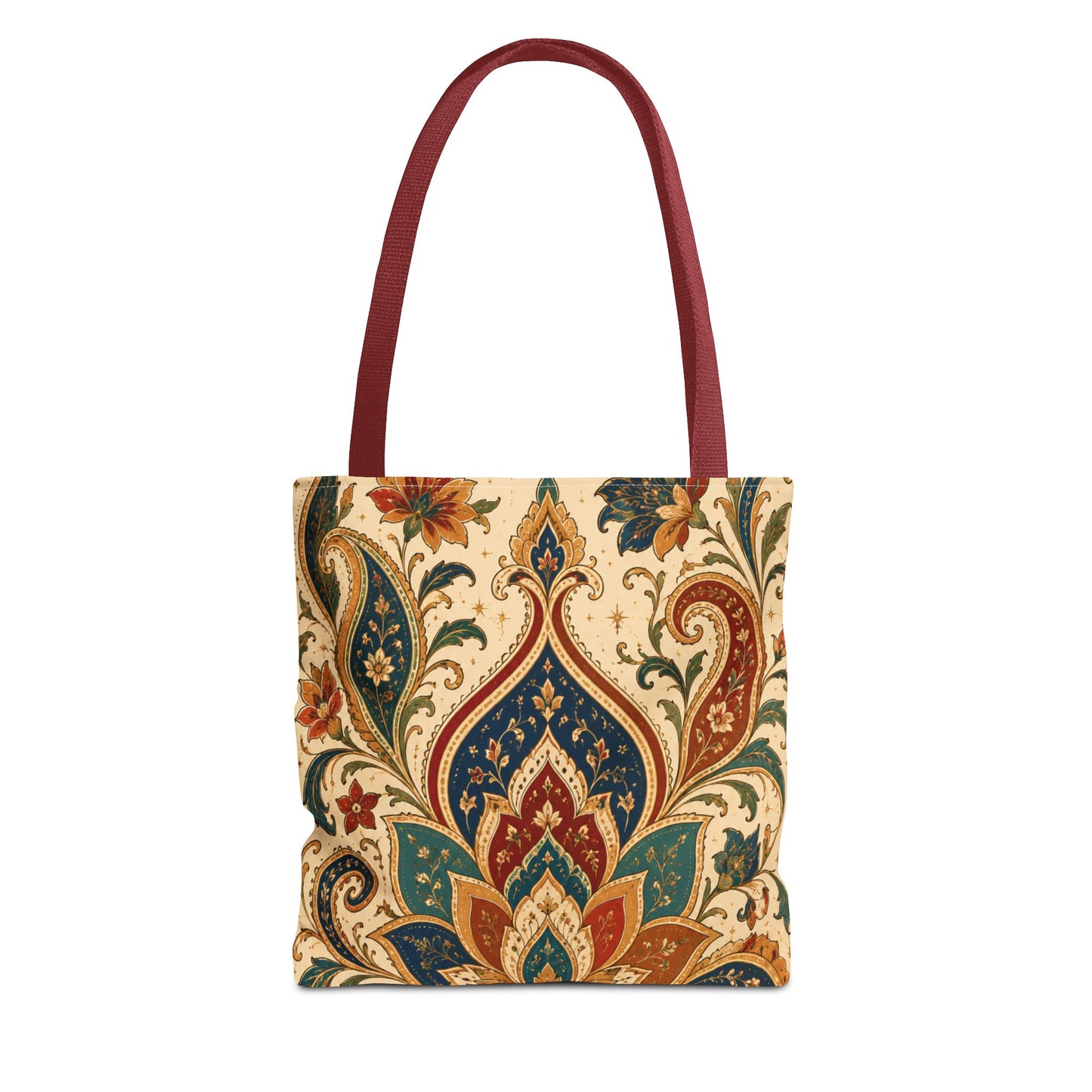 Indian Vintage Paisley Floral Full Art Tote Bag