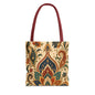 Indian Vintage Paisley Floral Full Art Tote Bag