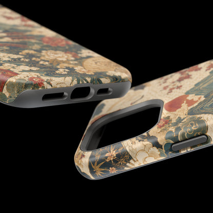 East Asian Vintage Landscape iPhone Case | Magnetic Impact-Resistant Case