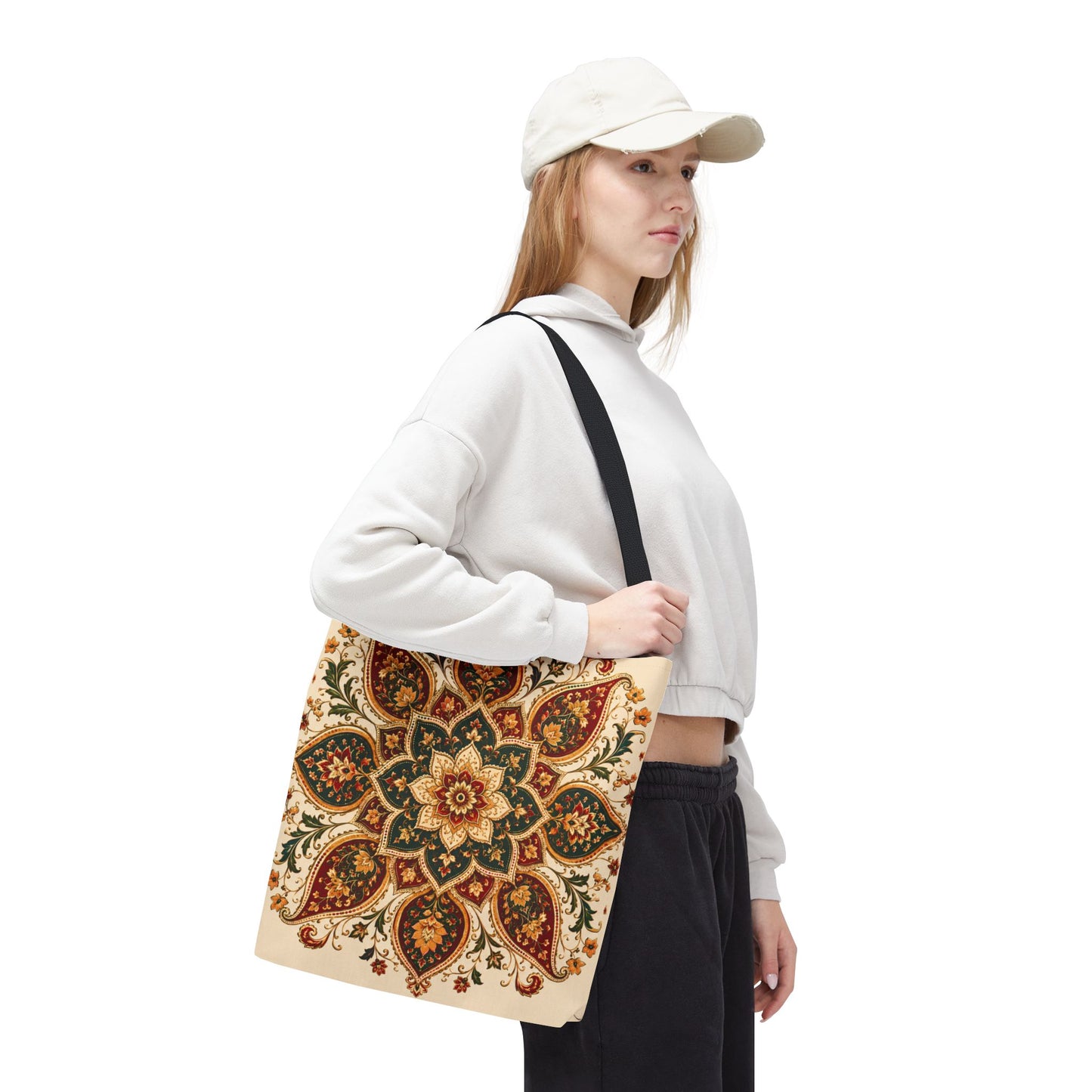 Indian Vintage Floral Mandala Full Art Tote Bag