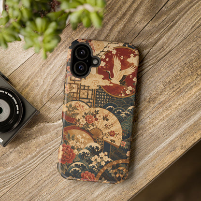 East Asian Floral iPhone Case | Magnetic Impact-Resistant Cases