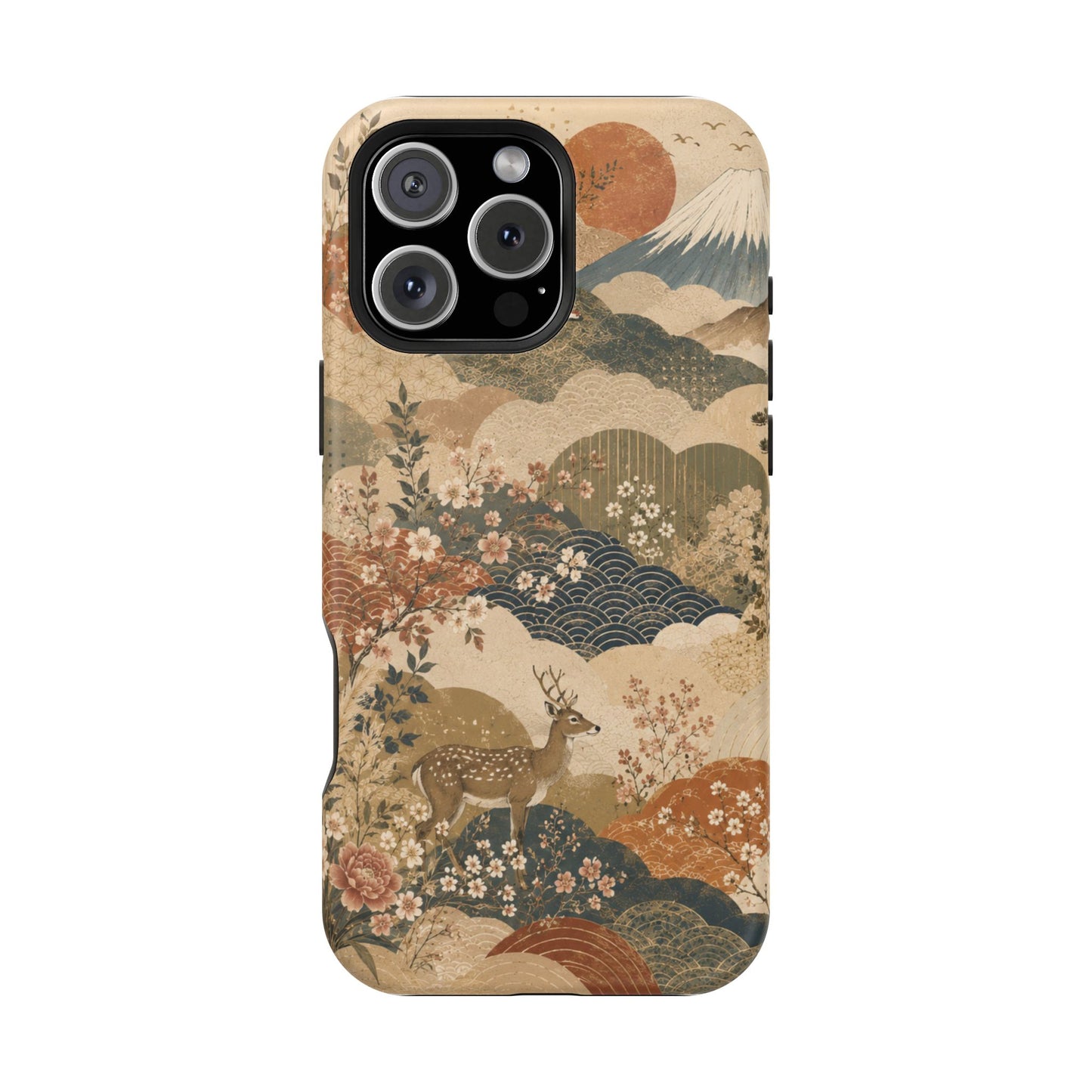 Vintage Japanese Animal Landscape Magnetic Impact-Resistant iPhone Cases