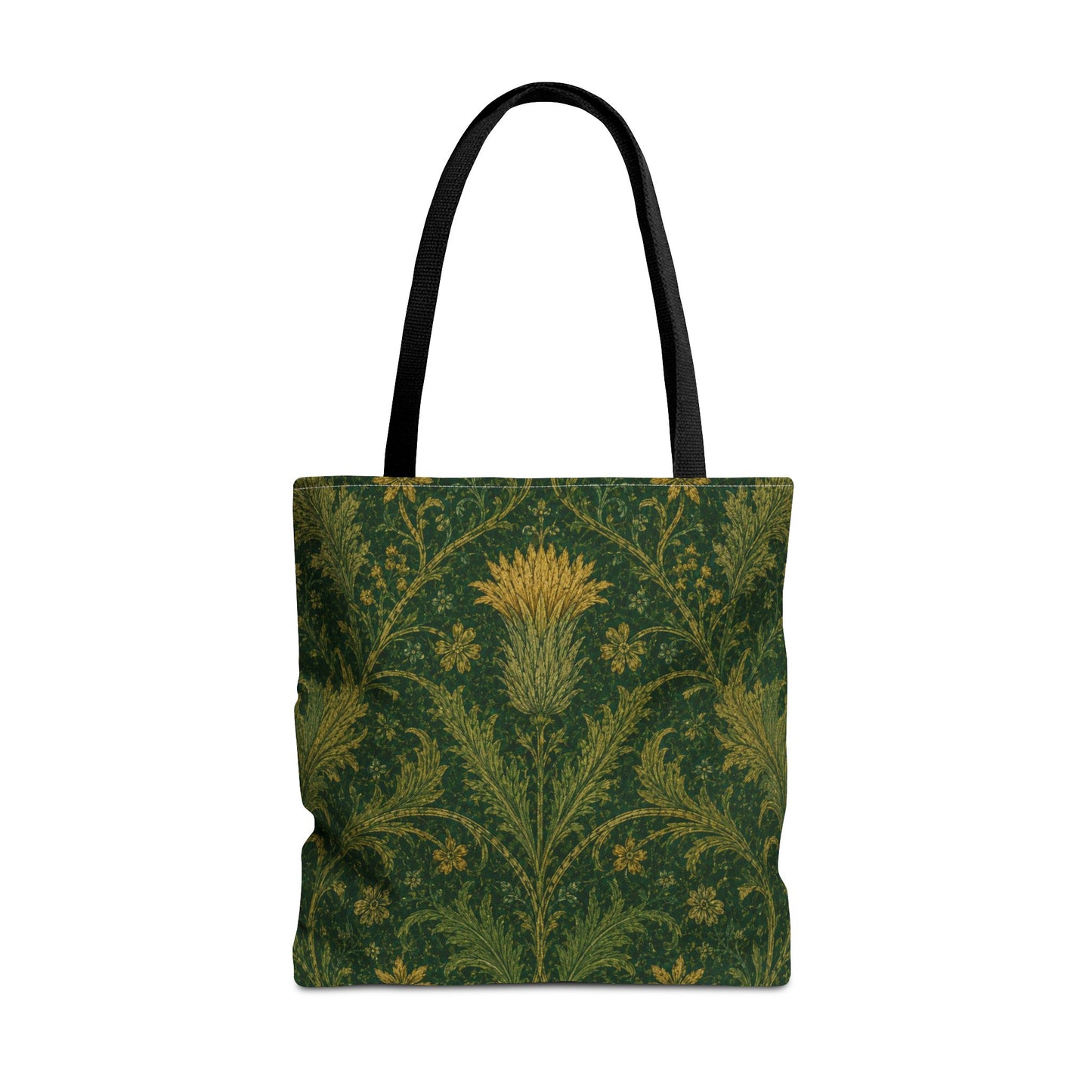 William Morris Forest Green Damask Floral Full Tote Bag