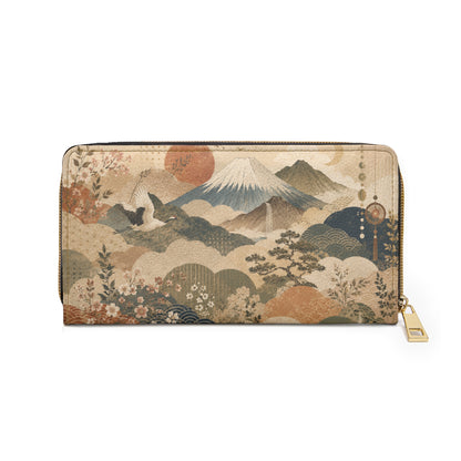 Vintage Japanese Animal Landscape Zipper Wallet