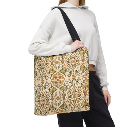 Mediterranean Moroccan Lemon Ornate Tote Bag