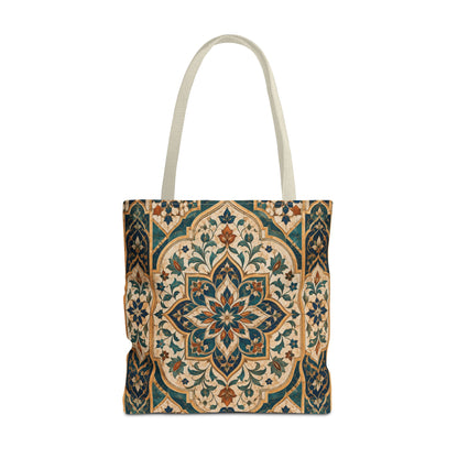 Full Art Moroccan Chevron Oriental Canvas Tote Bag