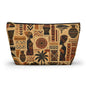 African Tribal Ethnic Silhouette Pattern Accessory Pouch Makeup Bag