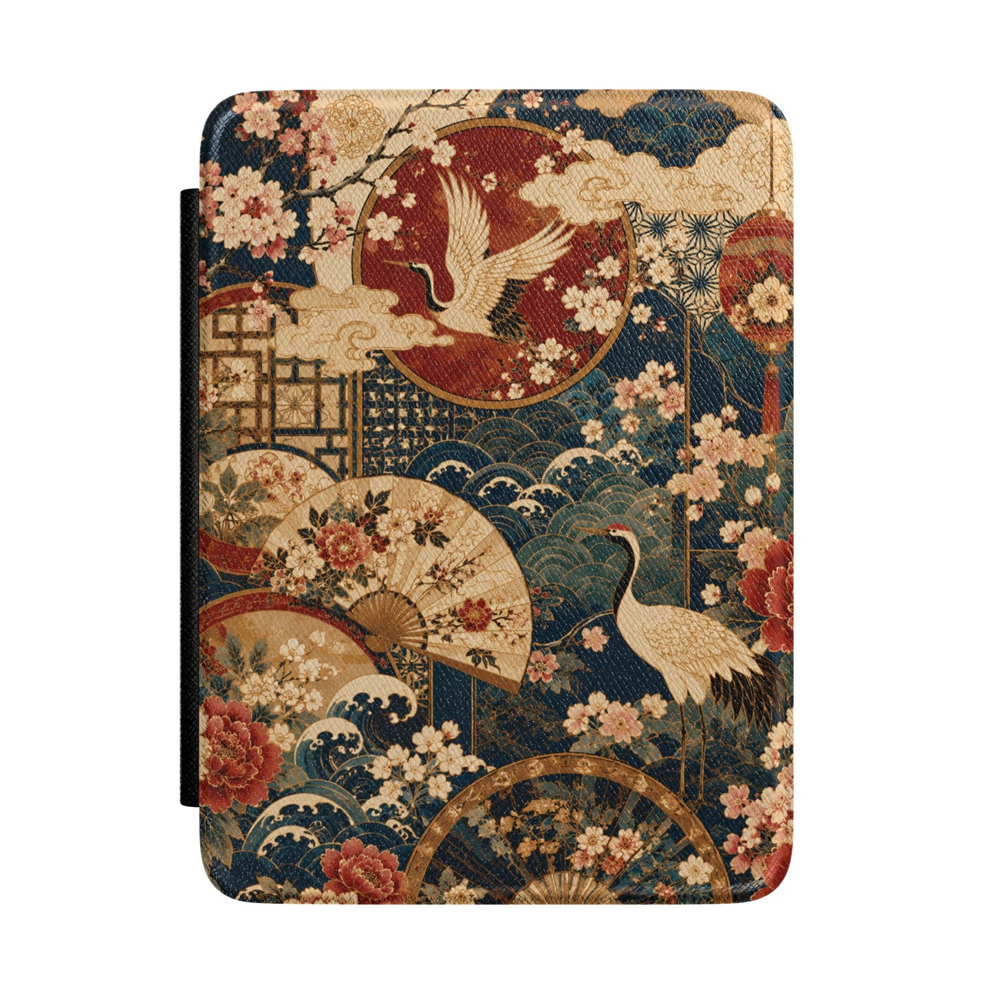 East Asian Floral Crane Kindle Case