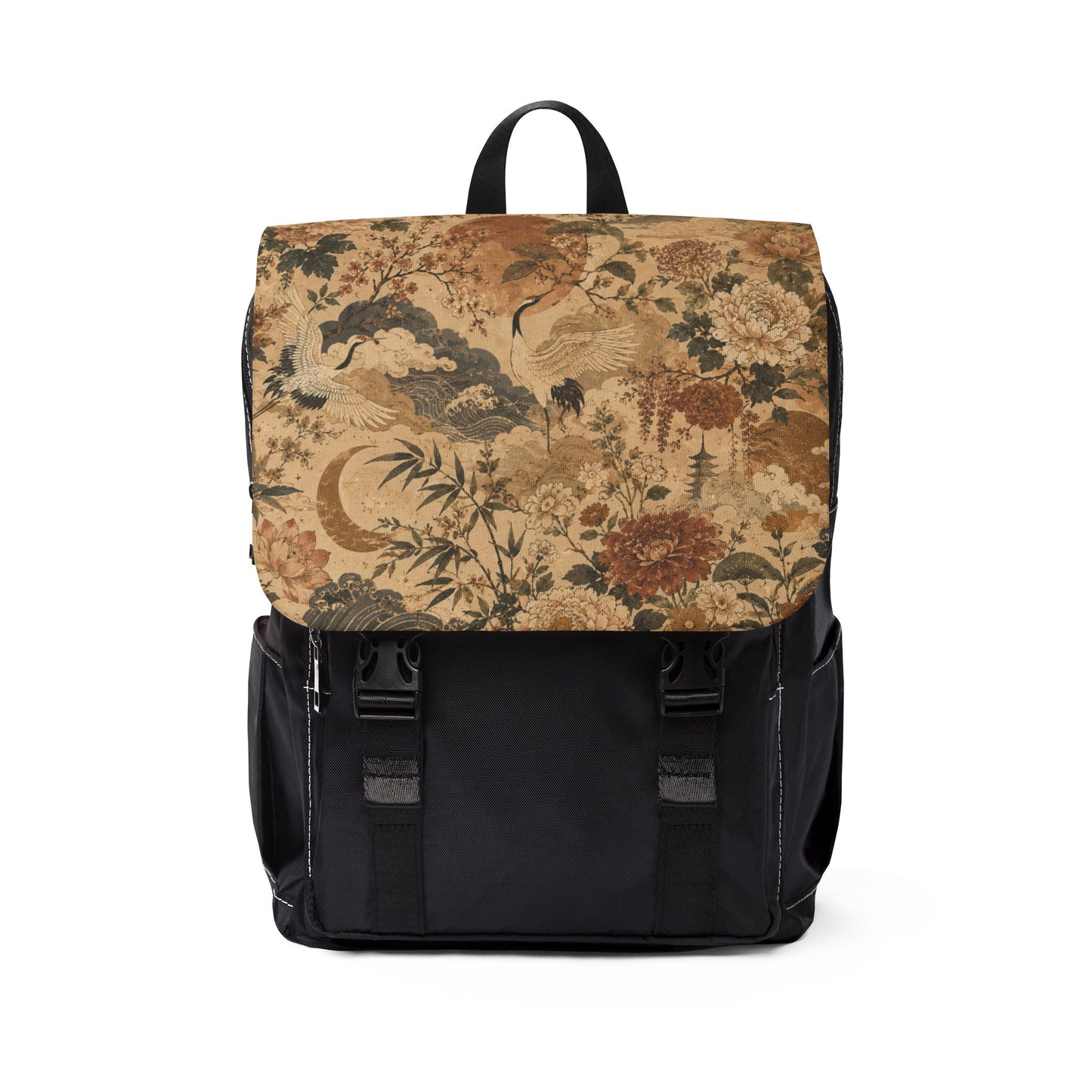 Vintage Japanese Landscape Painting Backpack
