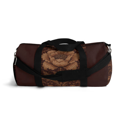 William Morris Floral Damask Maroon Rose Duffel Gym Bag