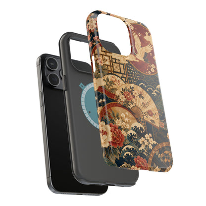 East Asian Floral iPhone Case | Magnetic Impact-Resistant Cases