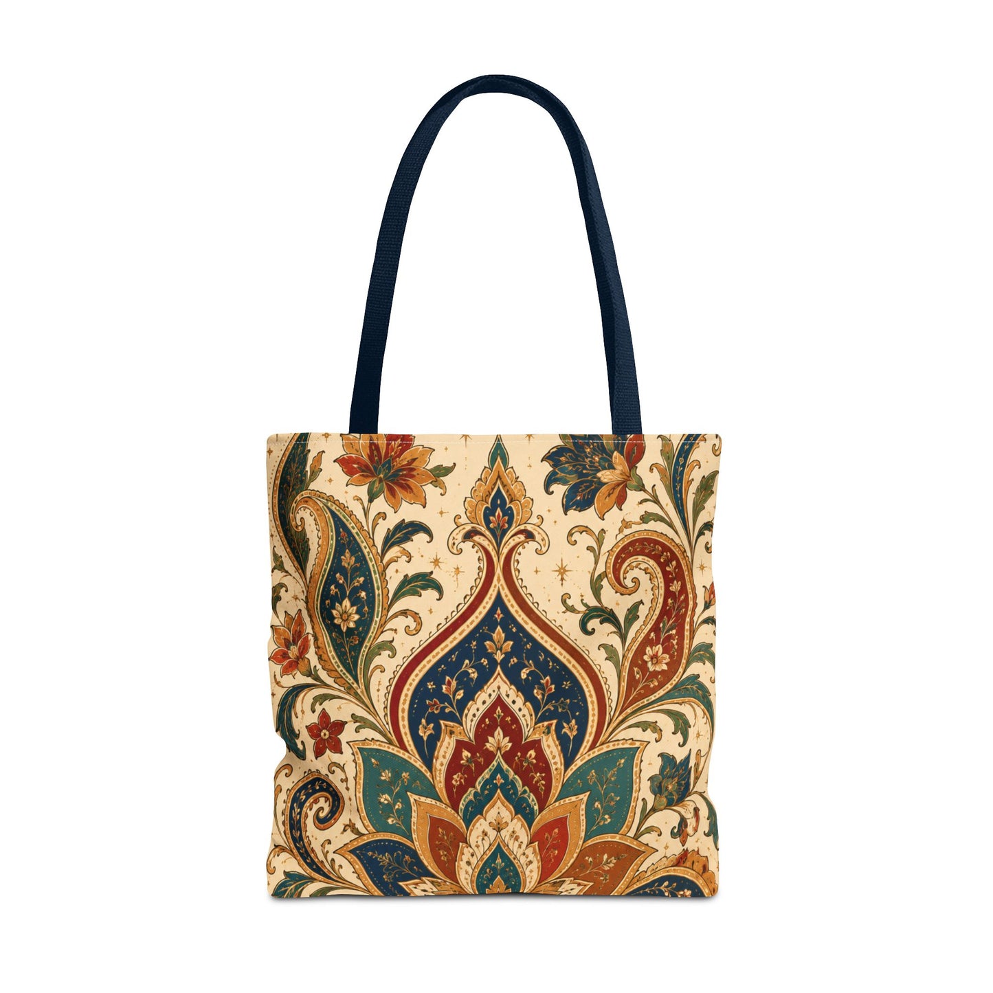 Indian Vintage Paisley Floral Full Art Tote Bag