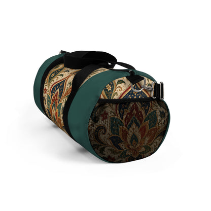 Indian Vintage Indigo Green Bohemian Duffel Gym Bag