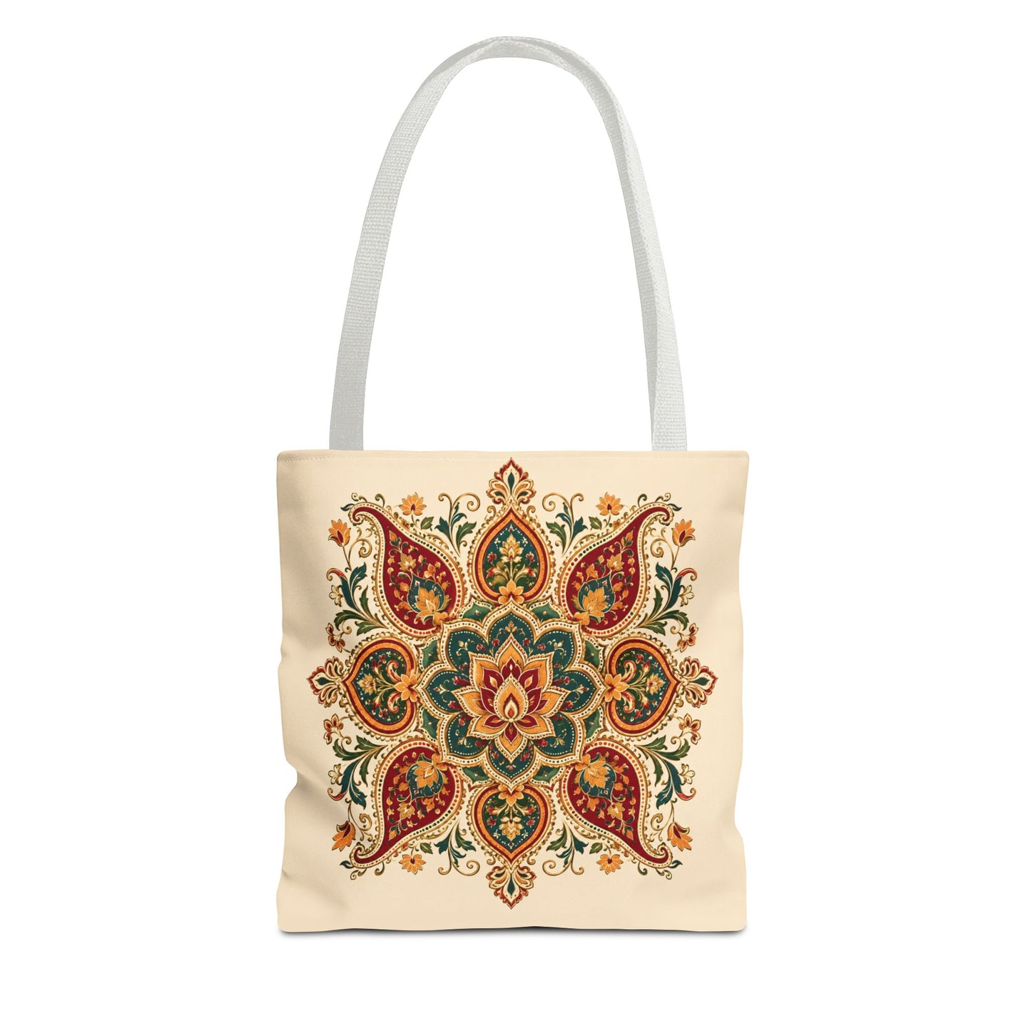 Indian Vintage Floral Mandala Full Art Tote Bag