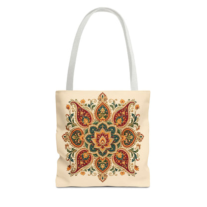 Indian Vintage Floral Mandala Full Art Tote Bag