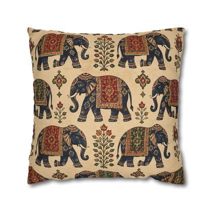 Indian Vintage Traditional Elephant Tapestry Pillow Case Cover