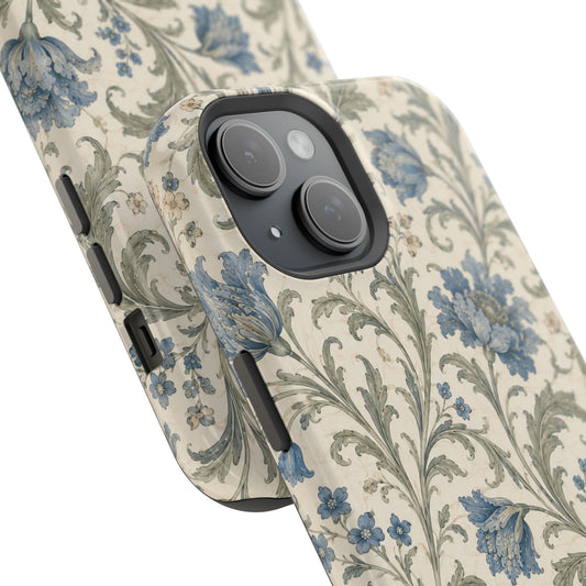William Morris Floral Blue Magnetic iPhone Cases