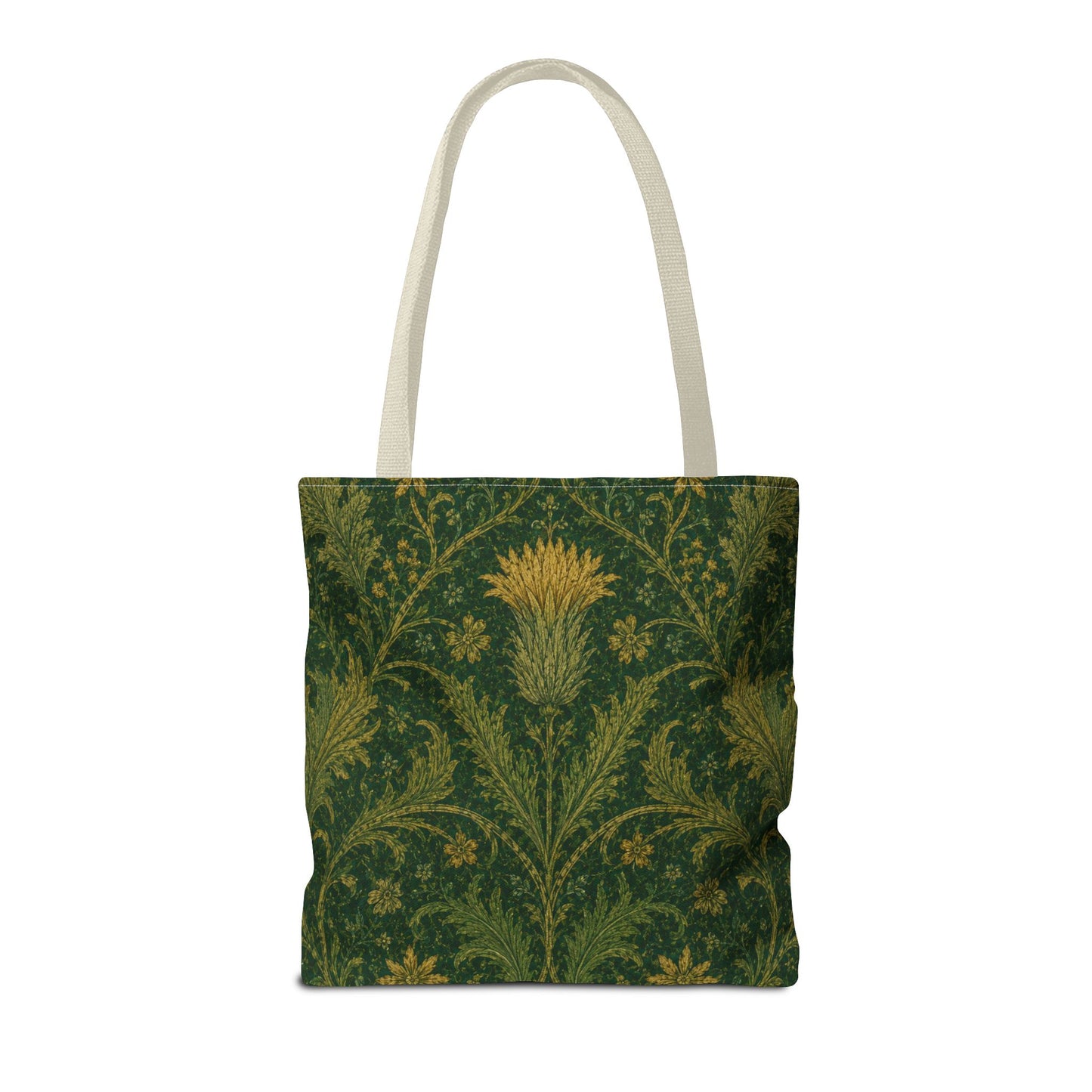 William Morris Forest Green Damask Floral Full Tote Bag