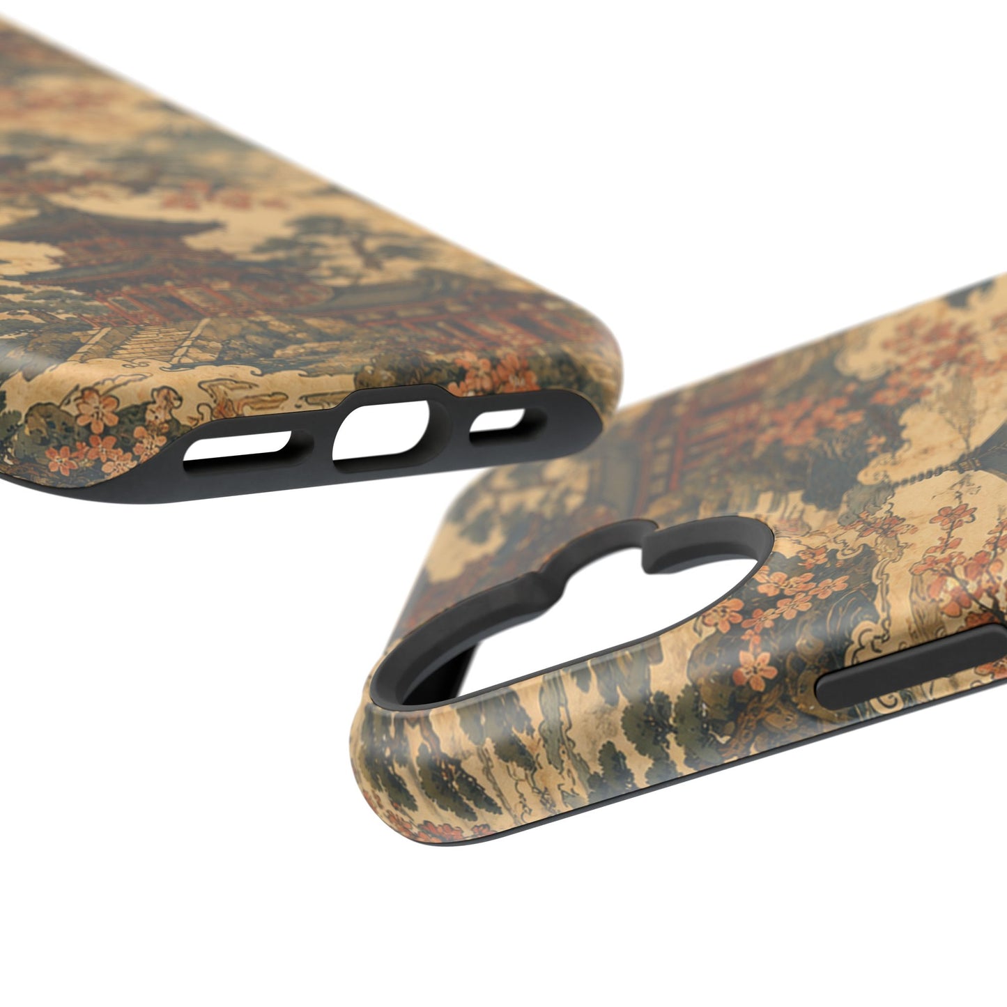 Vintage Japanese Temple Painting Magnetic Impact-Resistant iPhone Cases