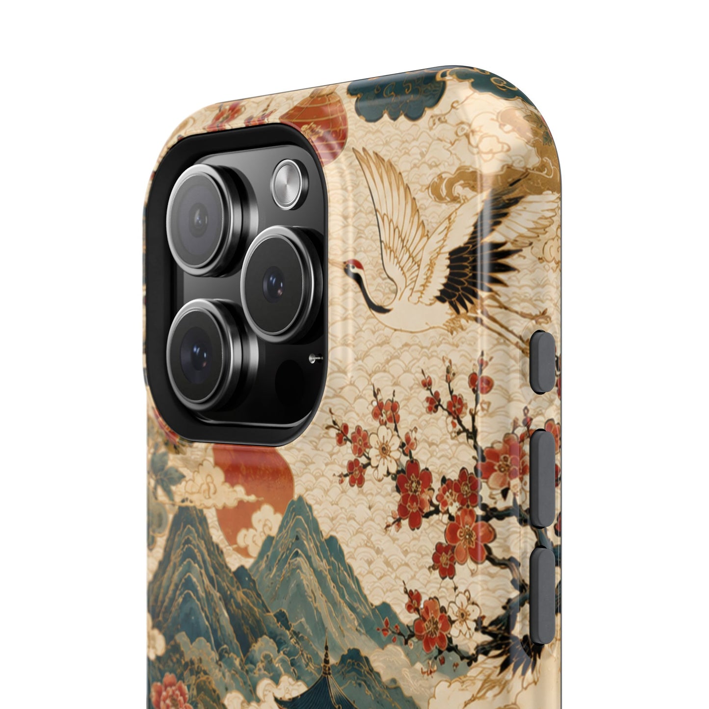 East Asian Vintage Landscape iPhone Case | Magnetic Impact-Resistant Case