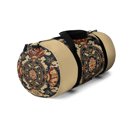 East Asian Mandala Beige Duffel Gym Bag