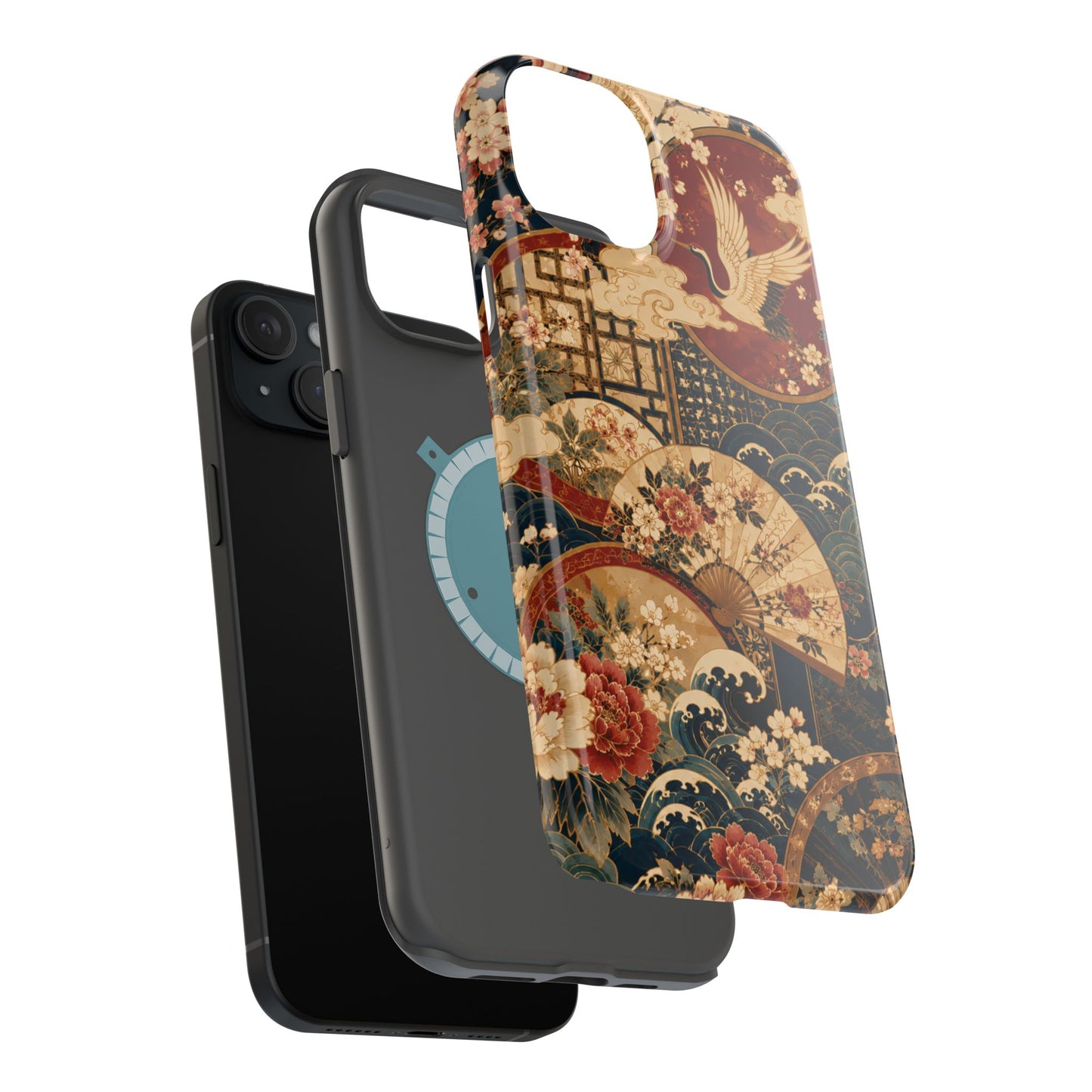 East Asian Floral iPhone Case | Magnetic Impact-Resistant Cases