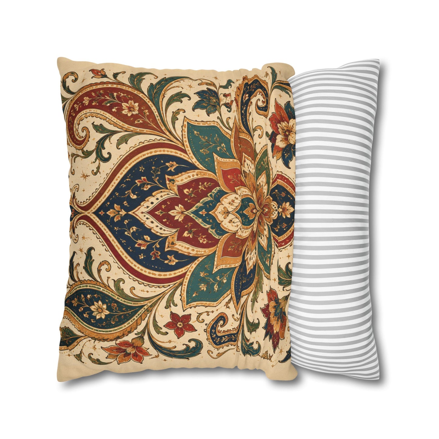 Indian Vintage Paisley Floral Throw Pillow Case Cover
