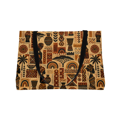 African Tribal Ethnic Silhouette Pattern Weekender Tote Bag