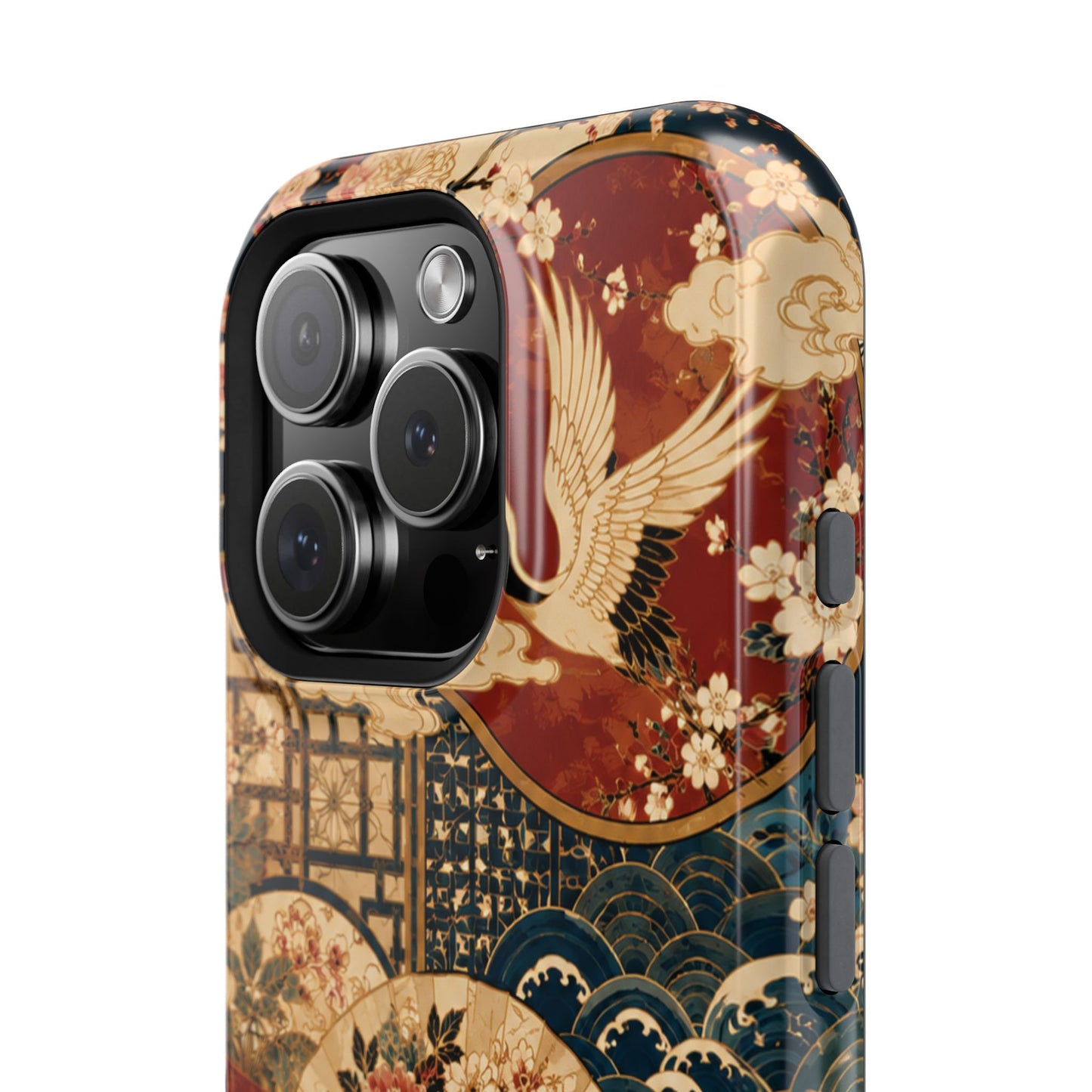 East Asian Floral iPhone Case | Magnetic Impact-Resistant Cases