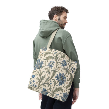 William Morris Blue Floral Vine Full Art Tote Bag