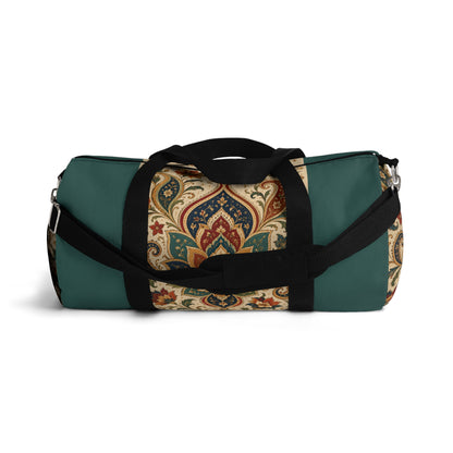 Indian Vintage Indigo Green Bohemian Duffel Gym Bag