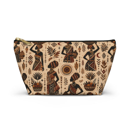 African Woman Figures Accessory Pouch Makeup Bag