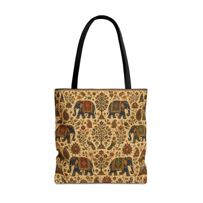 Indian Vintage Traditional Elephant Full Art Tote Bag