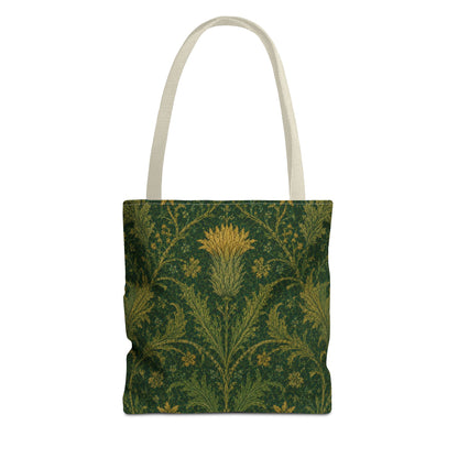 William Morris Forest Green Damask Floral Full Tote Bag