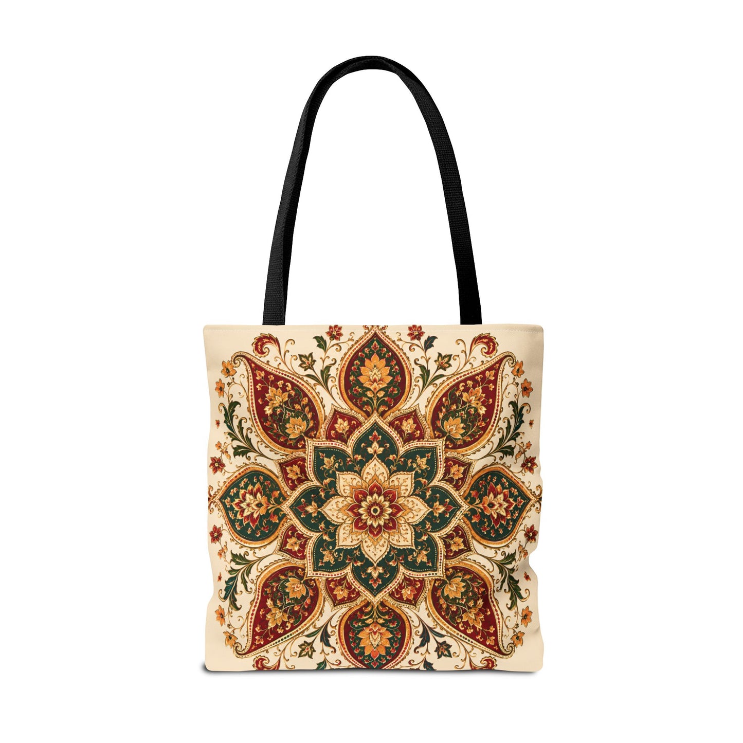 Indian Vintage Floral Mandala Full Art Tote Bag
