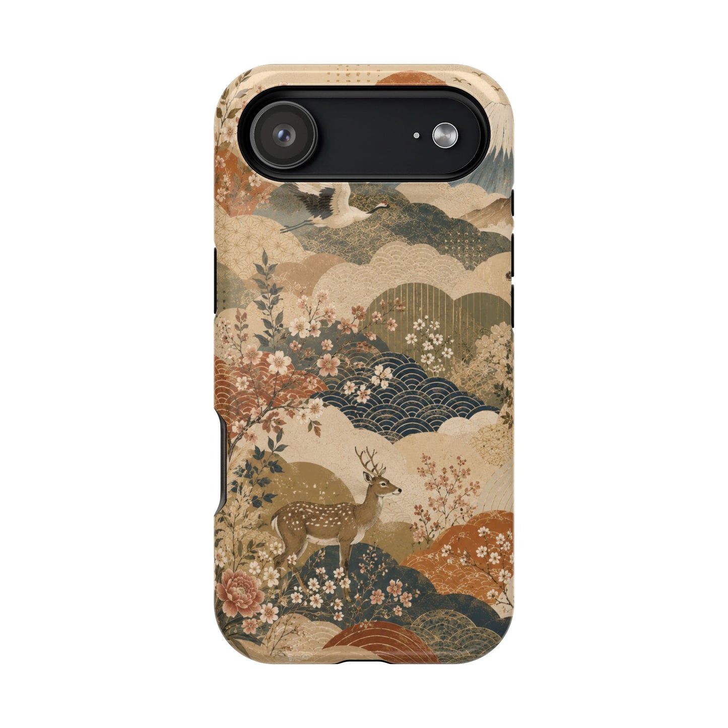 Vintage Japanese Animal Landscape Magnetic Impact-Resistant iPhone Cases