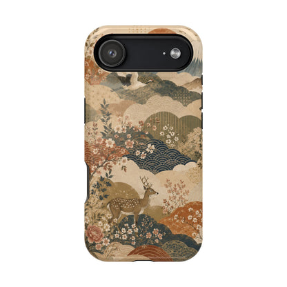 Vintage Japanese Animal Landscape Magnetic Impact-Resistant iPhone Cases