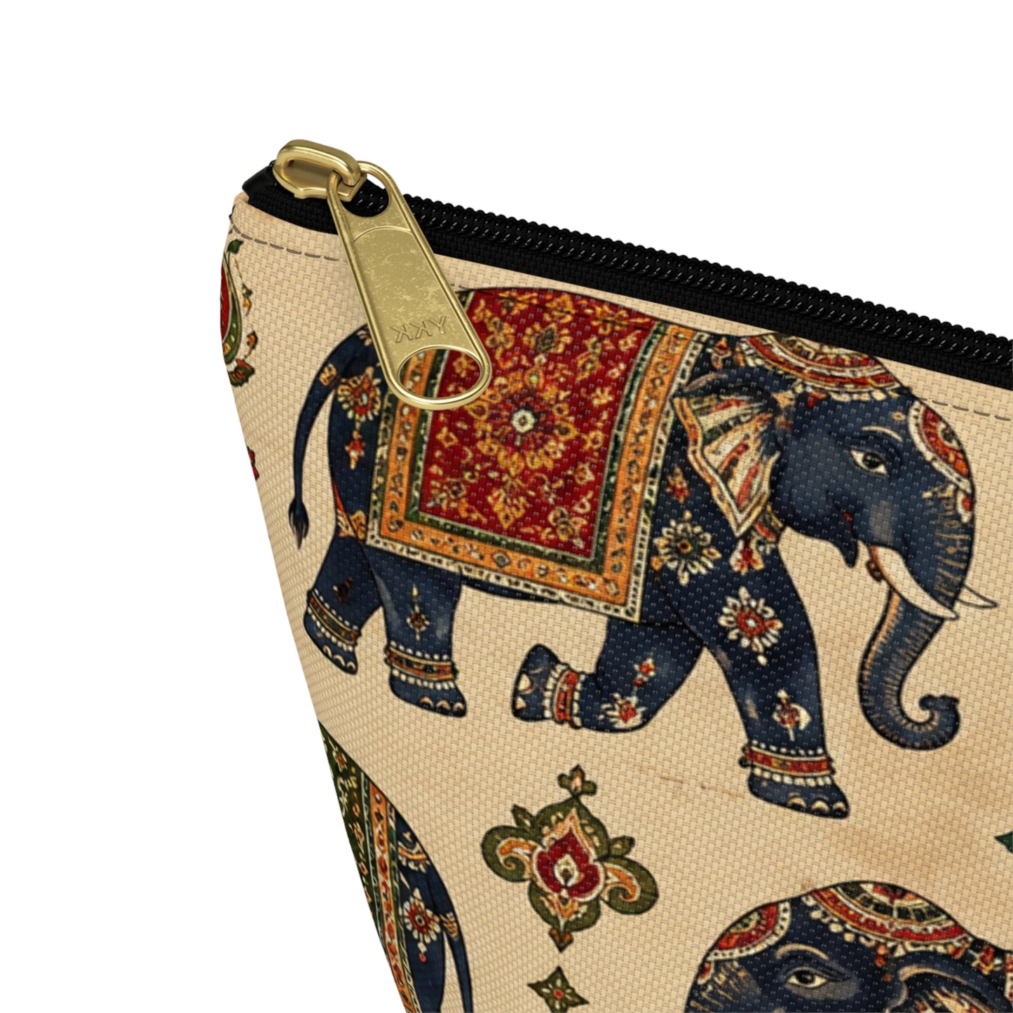 Indian Vintage Traditional Elephant Tapestry Makeup Accessory Pouch