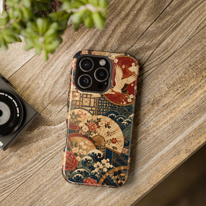 East Asian Floral iPhone Case | Magnetic Impact-Resistant Cases