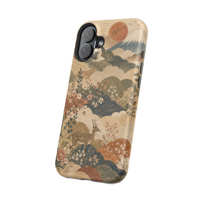 Vintage Japanese Animal Landscape Magnetic Impact-Resistant iPhone Cases