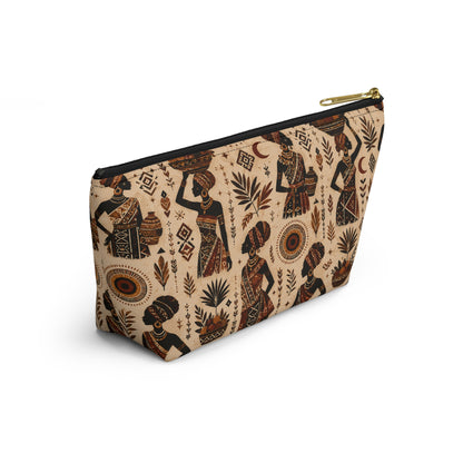 African Woman Figures Accessory Pouch Makeup Bag