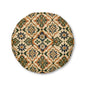 Mediterranean Moroccan Ornate Round Tufted Floor Pillow