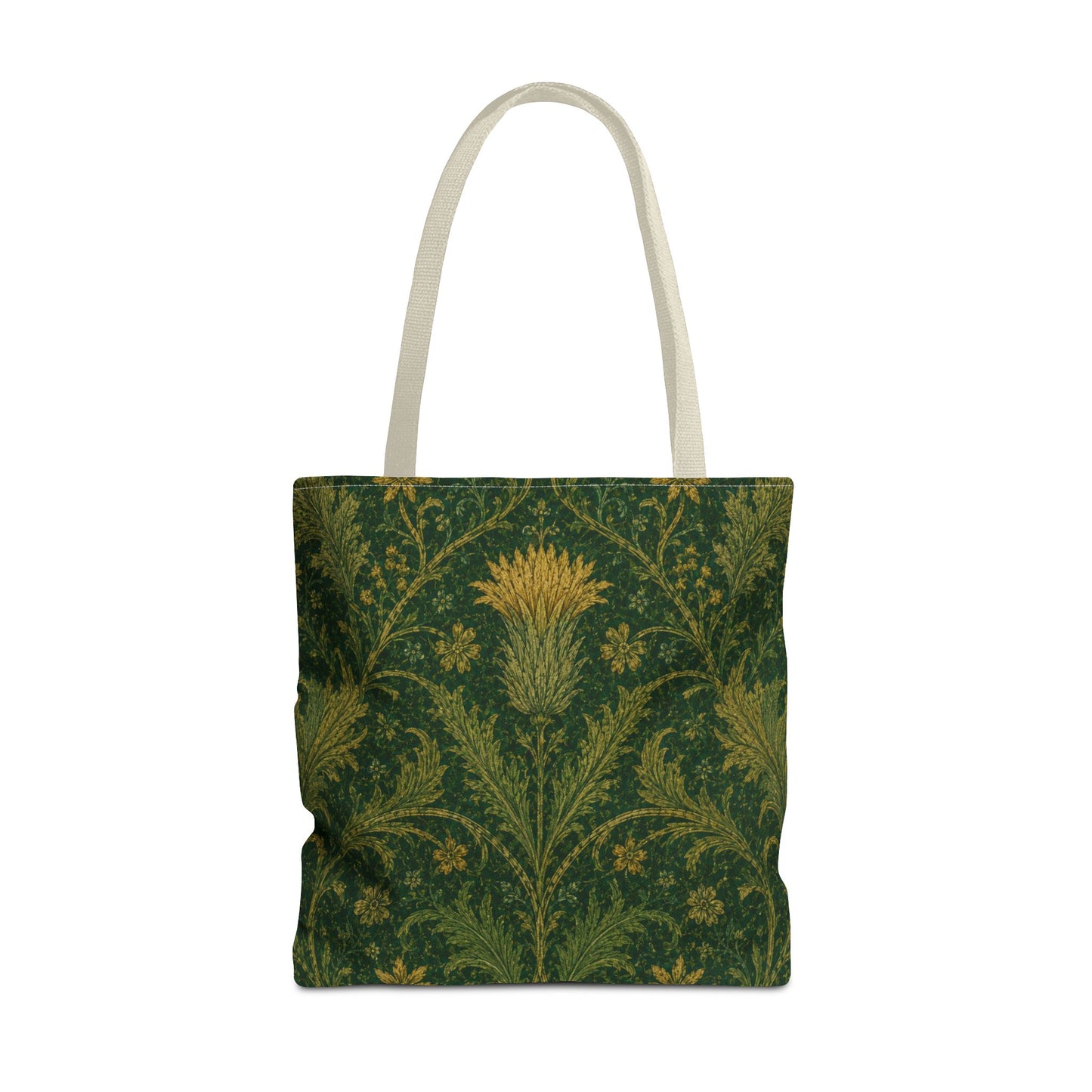 William Morris Forest Green Damask Floral Full Tote Bag