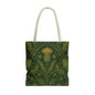 William Morris Forest Green Damask Floral Full Tote Bag