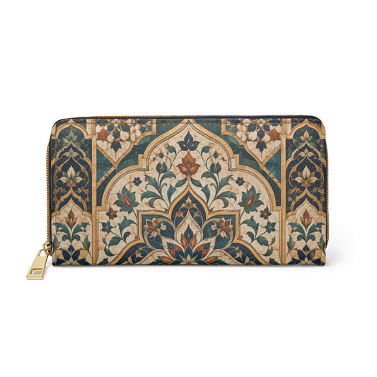 Moroccan Chevron Oriental Zipper Wallet