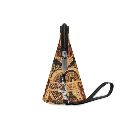African Tribal Ethnic Silhouette Cosmetic Makeup Pouch