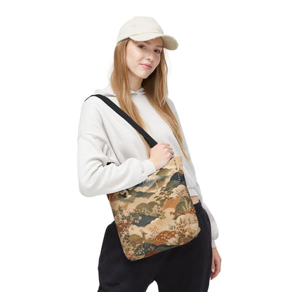Vintage Japanese Animal Landscape Painting Full Art Tote Bag
