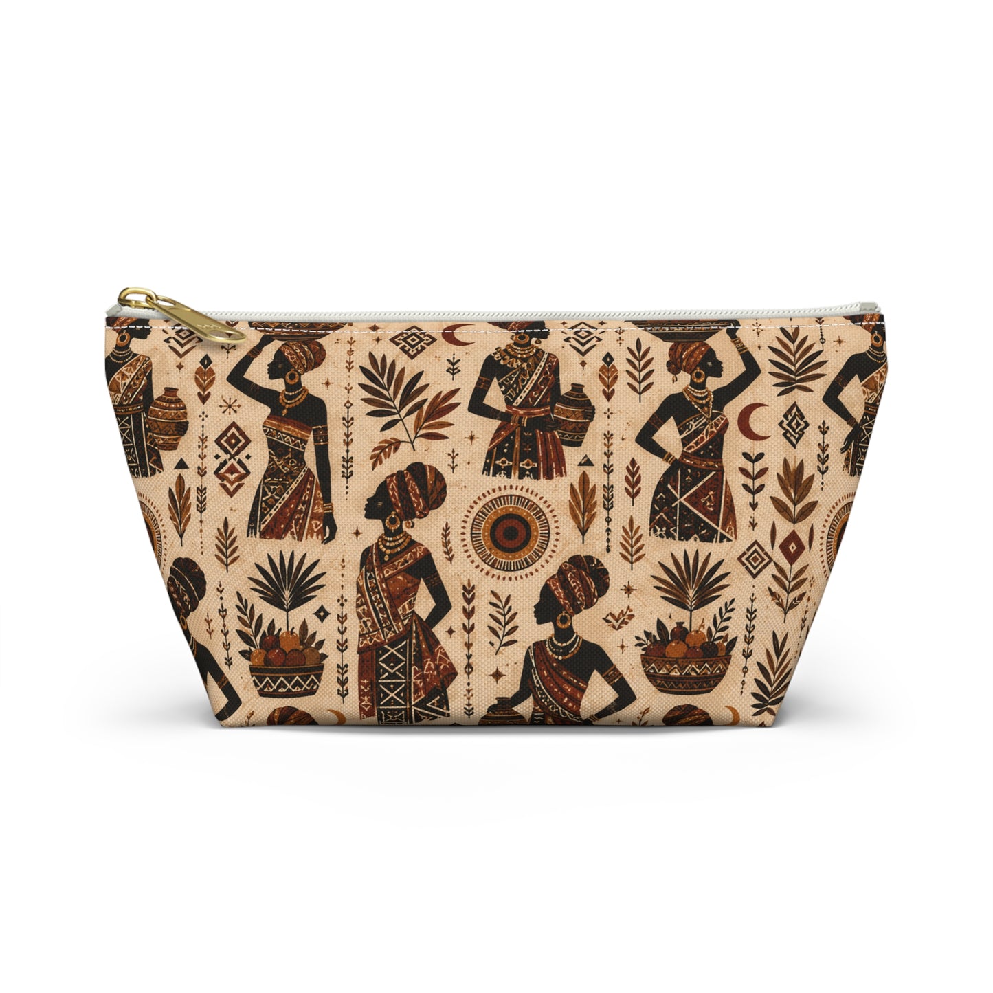 African Woman Figures Accessory Pouch Makeup Bag